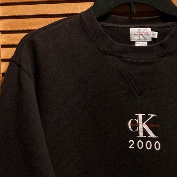 Calvin Klein Black Fleece Pullover Sweatshirt - Picture 3 of 8